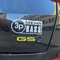 3p Mehr Bass-Plotsticker weiss