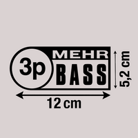 3p Mehr Bass-Plotsticker schwarz