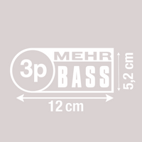 3p Mehr Bass-Plotsticker weiss
