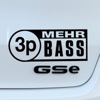 3p Mehr Bass-Plotsticker schwarz