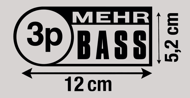 3p Mehr Bass-Plotsticker schwarz