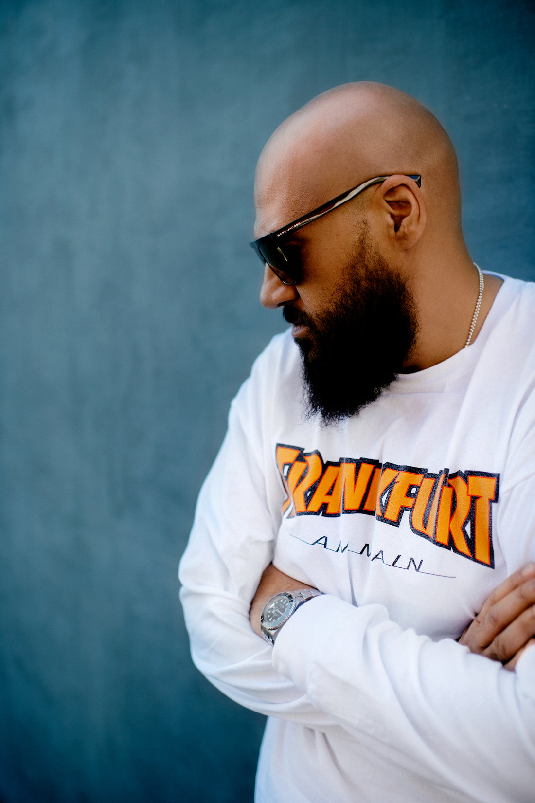 Frankfurt am Main-Skate-Longsleeve weiß