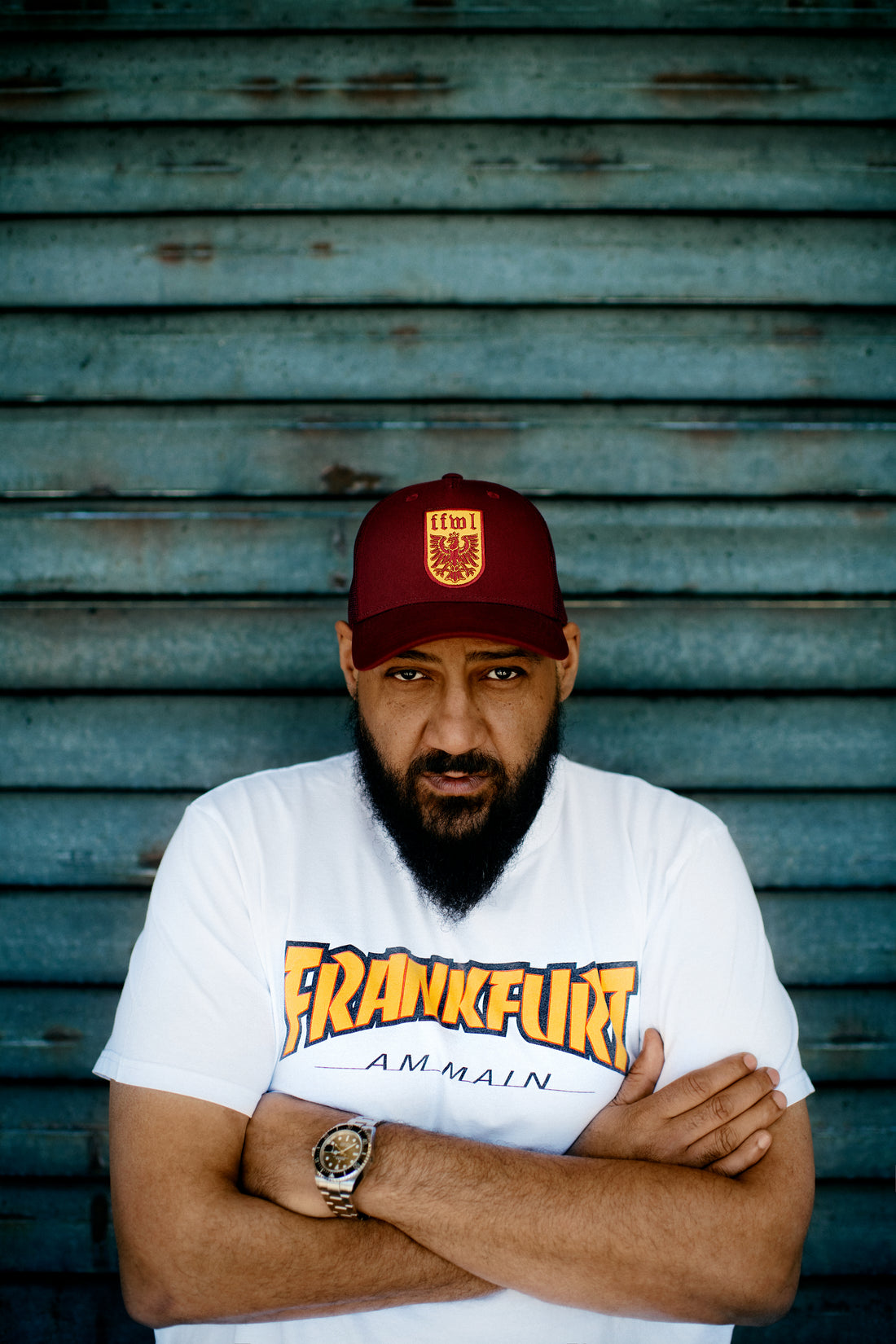 Frankfurt am Main-Skateshirt weiß