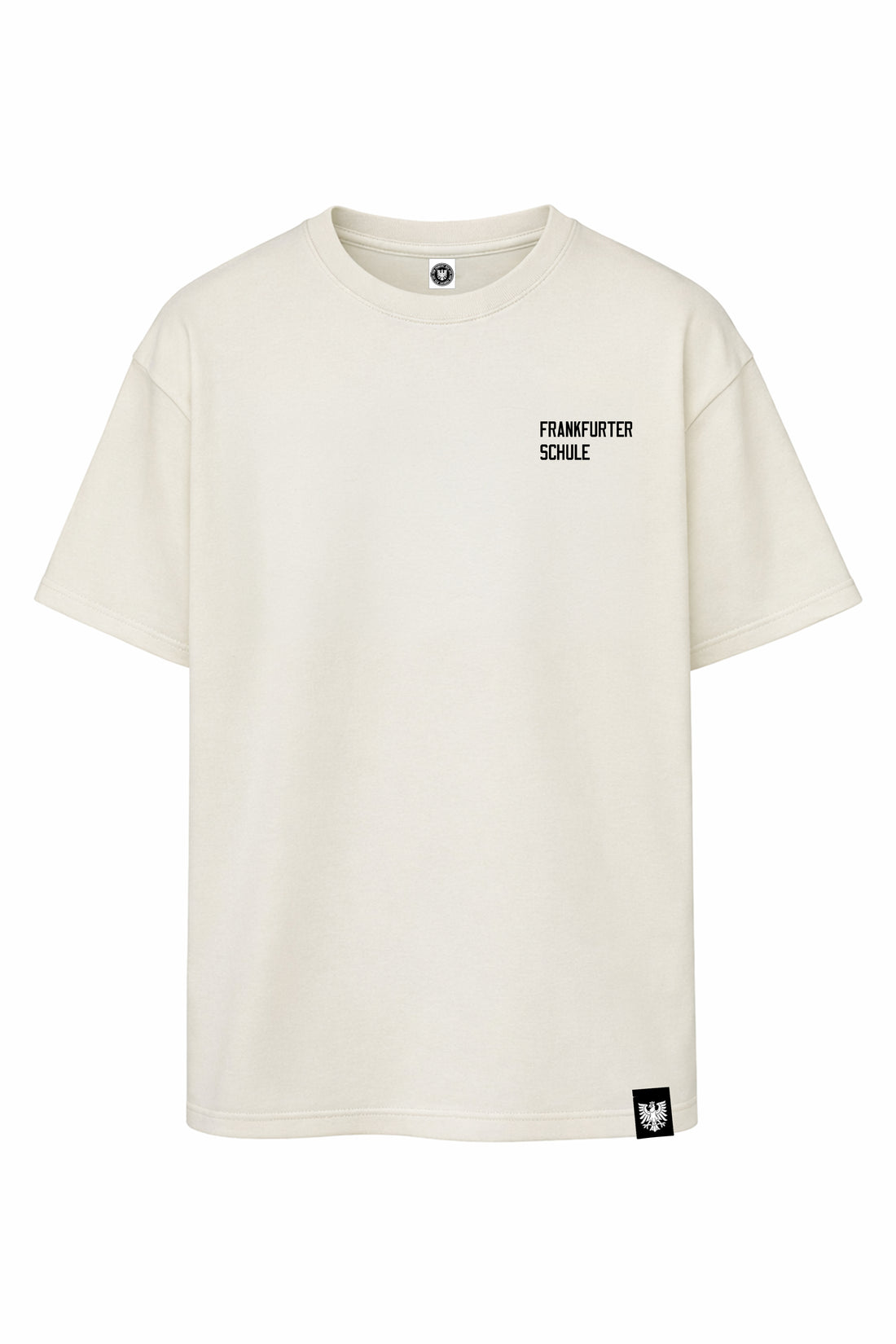 Frankfurter Schule-Shirt schwarz auf off-white