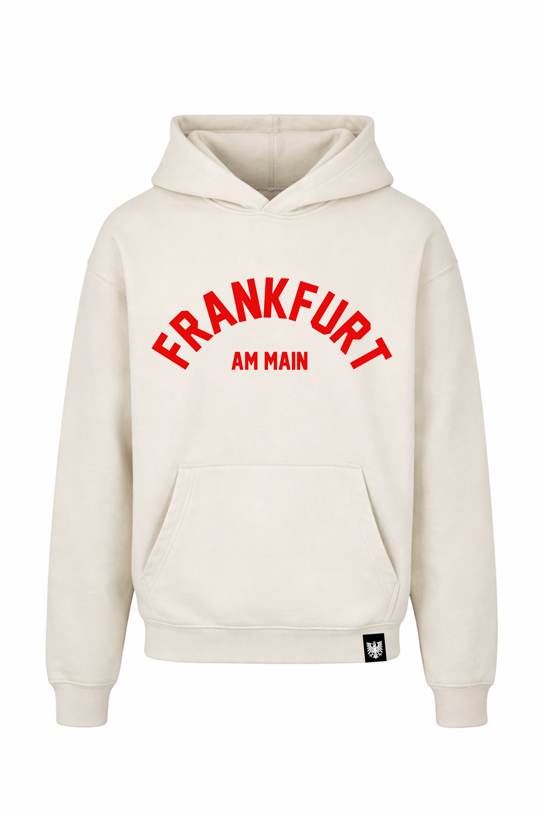 Frankfurt am Main-Hoody rot auf off-white
