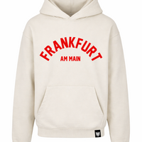 Frankfurt am Main-Hoody rot auf off-white