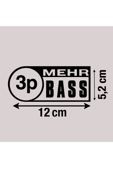 3p Mehr Bass-Plotsticker schwarz
