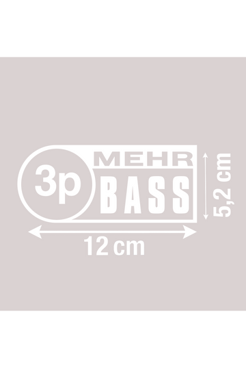 3p Mehr Bass-Plotsticker weiss