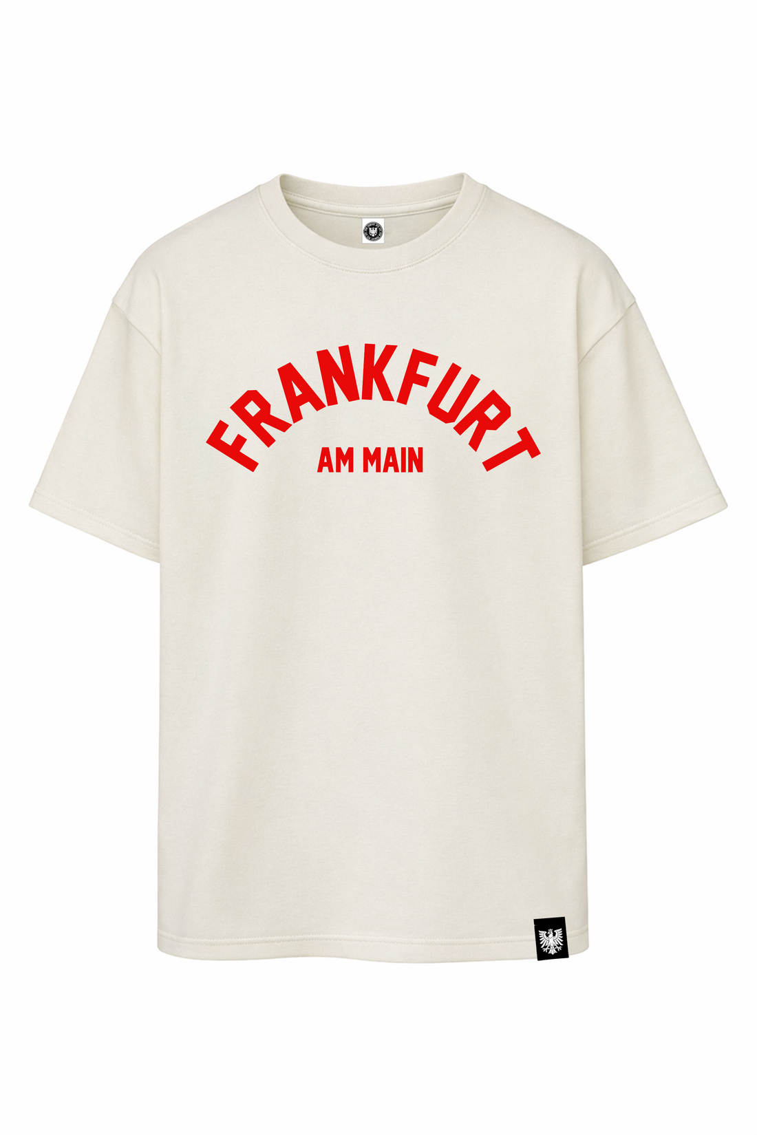 Frankfurt am Main-Shirt rot auf off-white