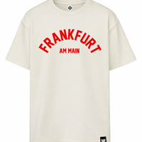 Frankfurt am Main-Shirt rot auf off-white