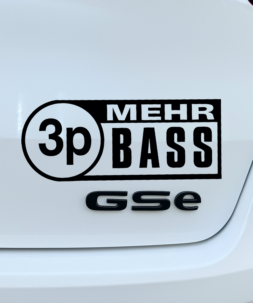 3p Mehr Bass-Plotsticker schwarz